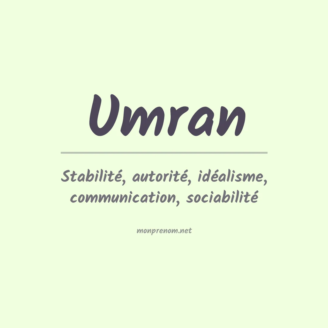 Prénom Umran
