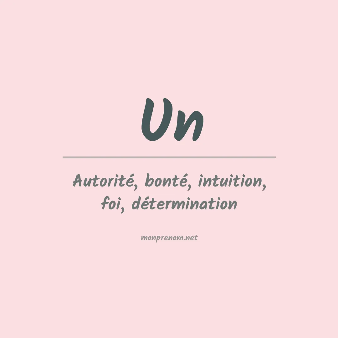 Prénom Un