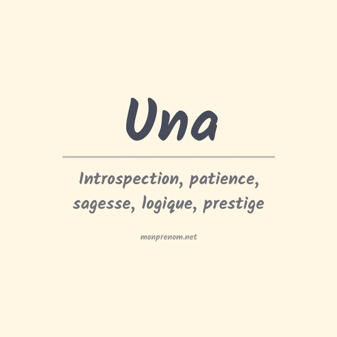 Prénom Una