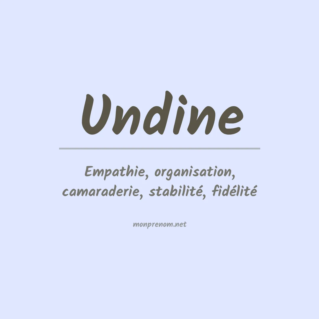 Prénom Undine