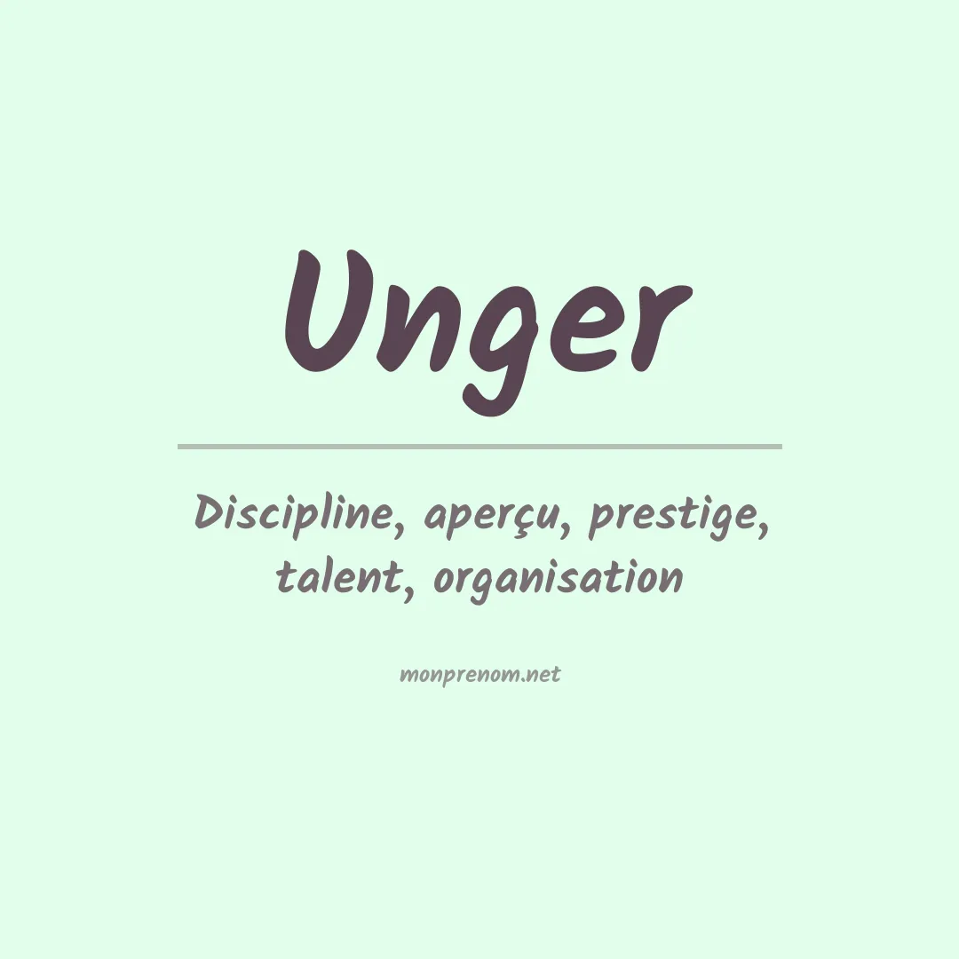 Prénom Unger