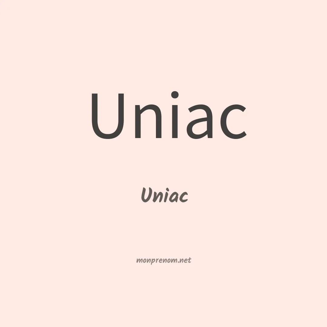 Uniac en chinois