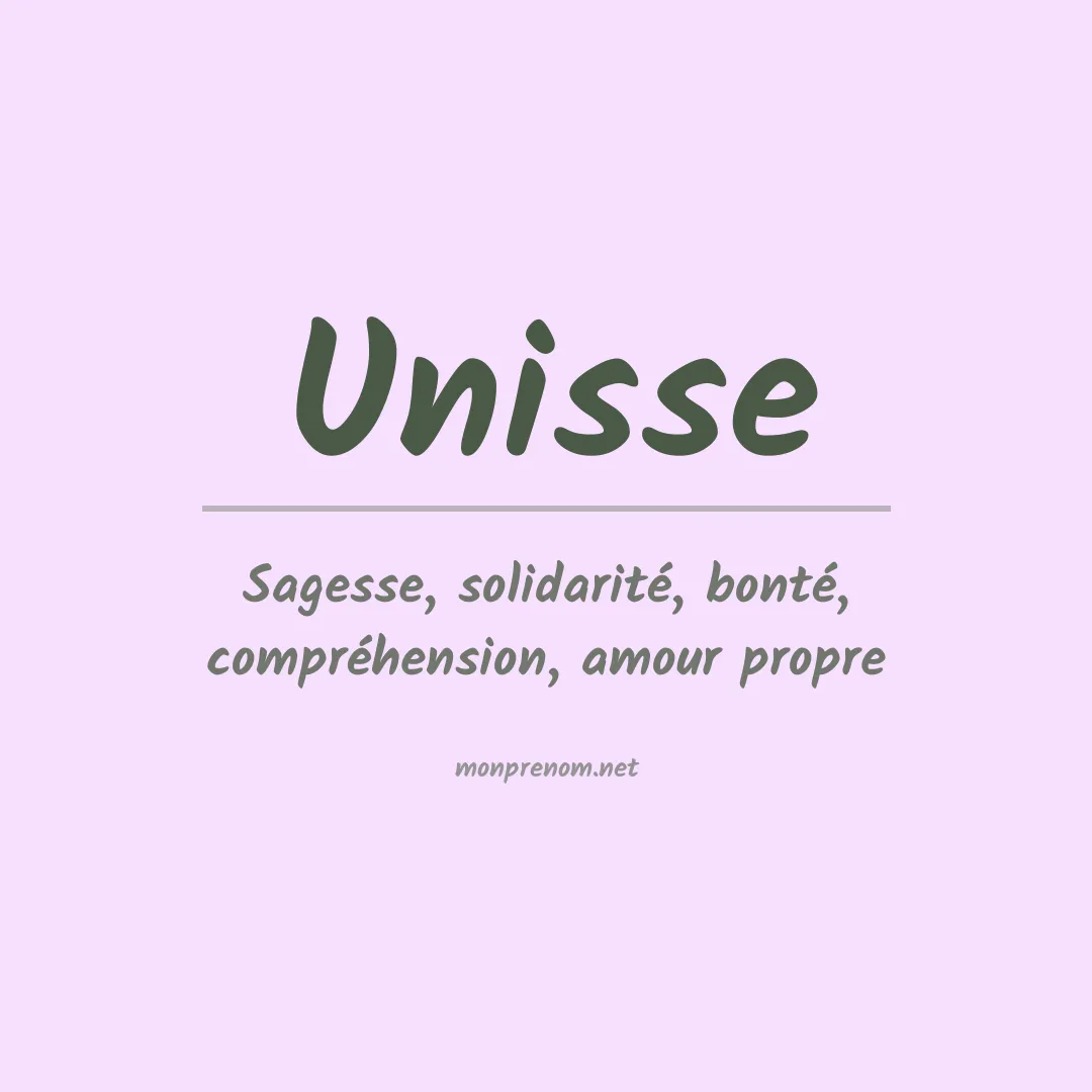 Signification du prénom Unisse