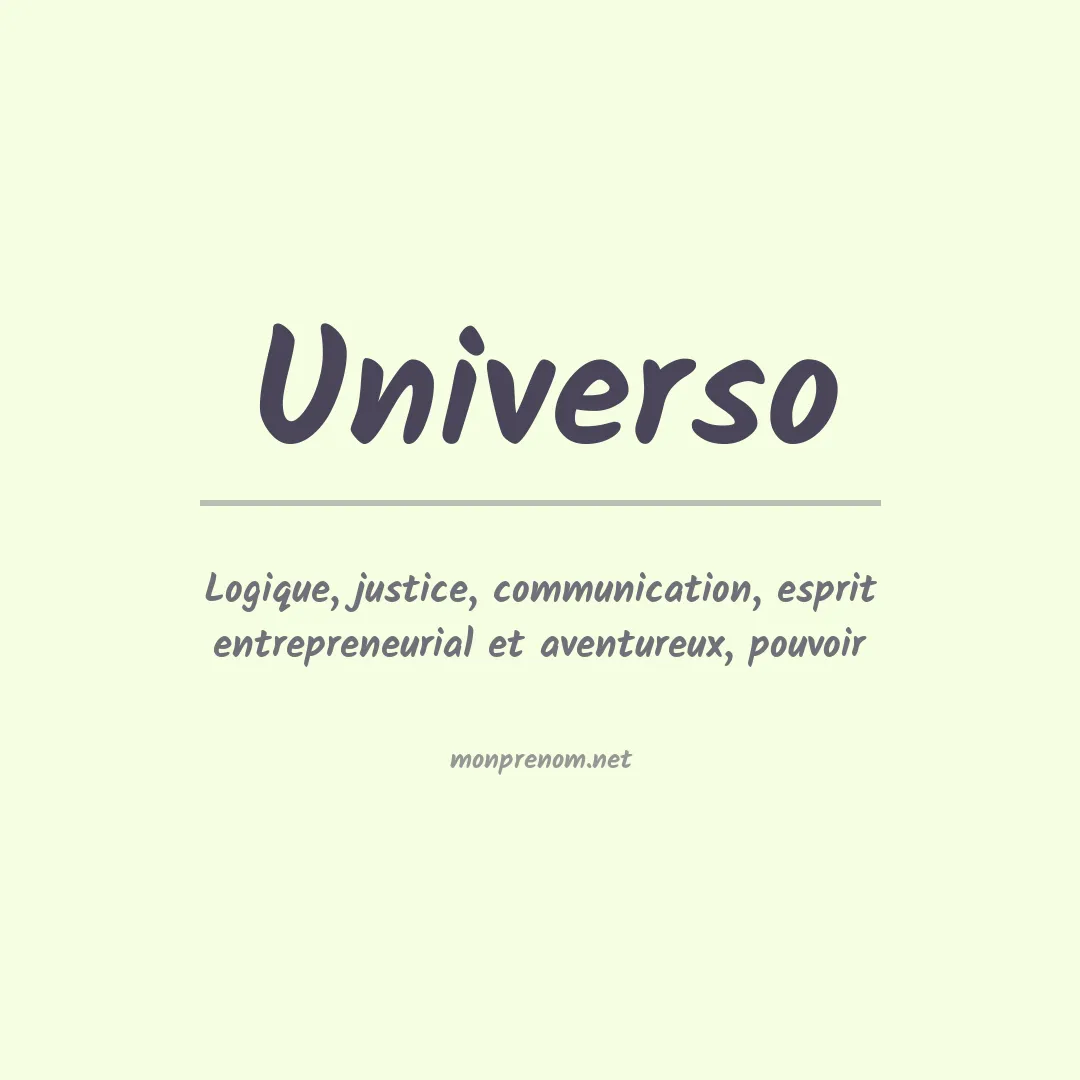 Prénom Universo