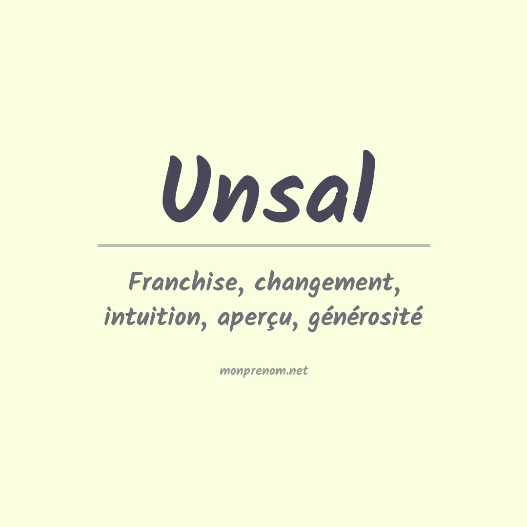 Prénom Unsal