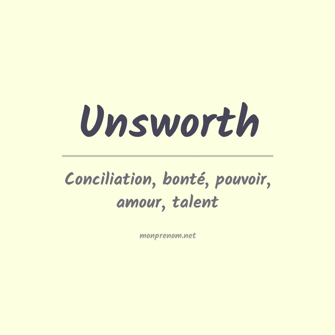 Prénom Unsworth