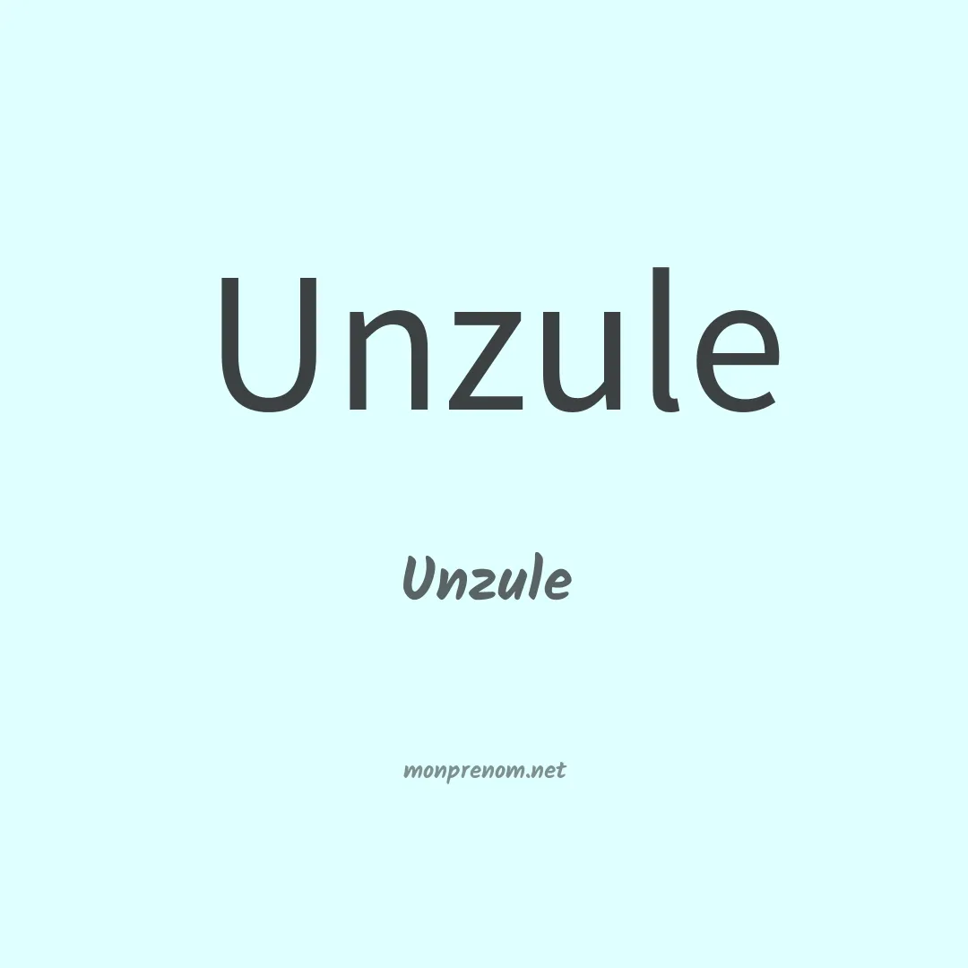 Unzule en chinois