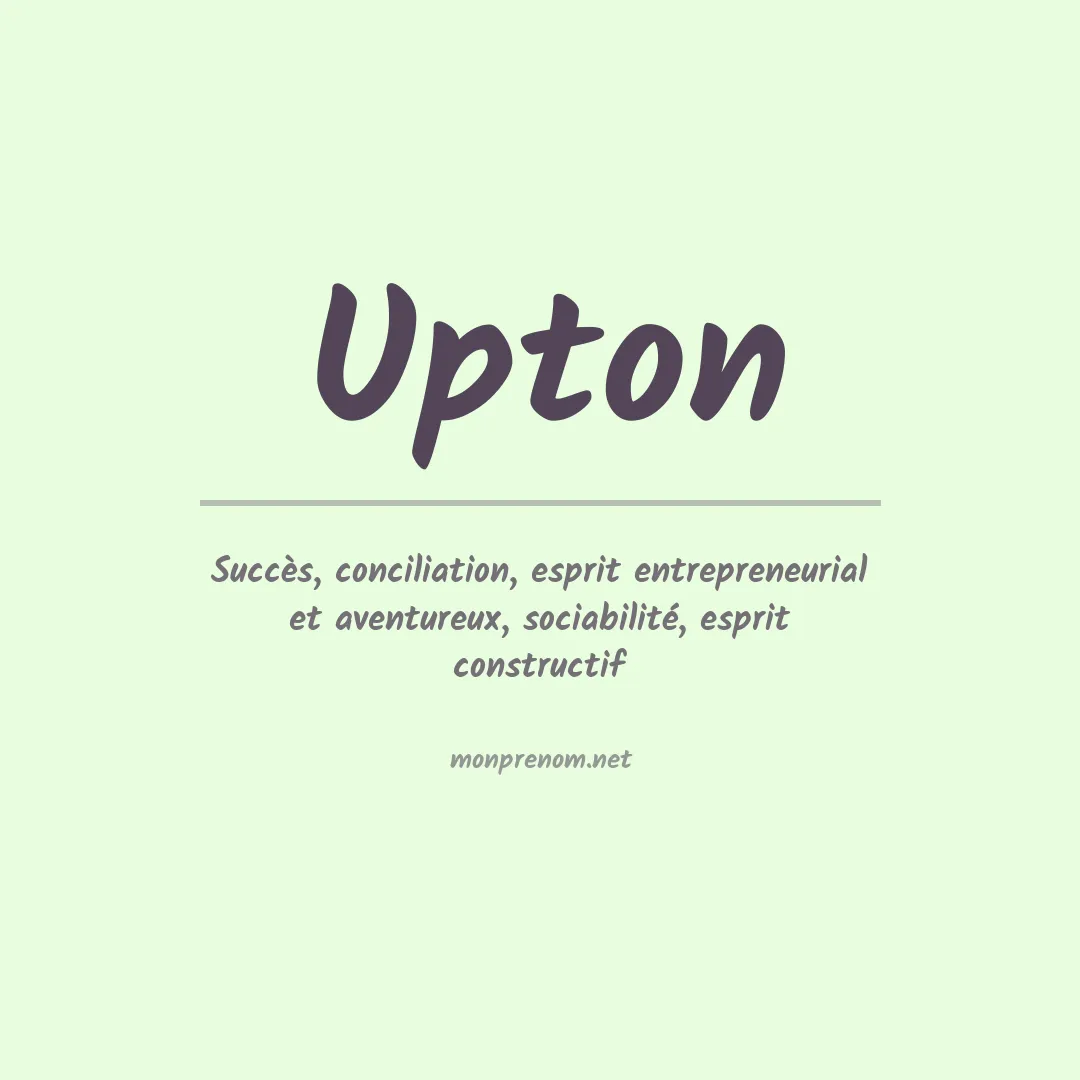 Prénom Upton