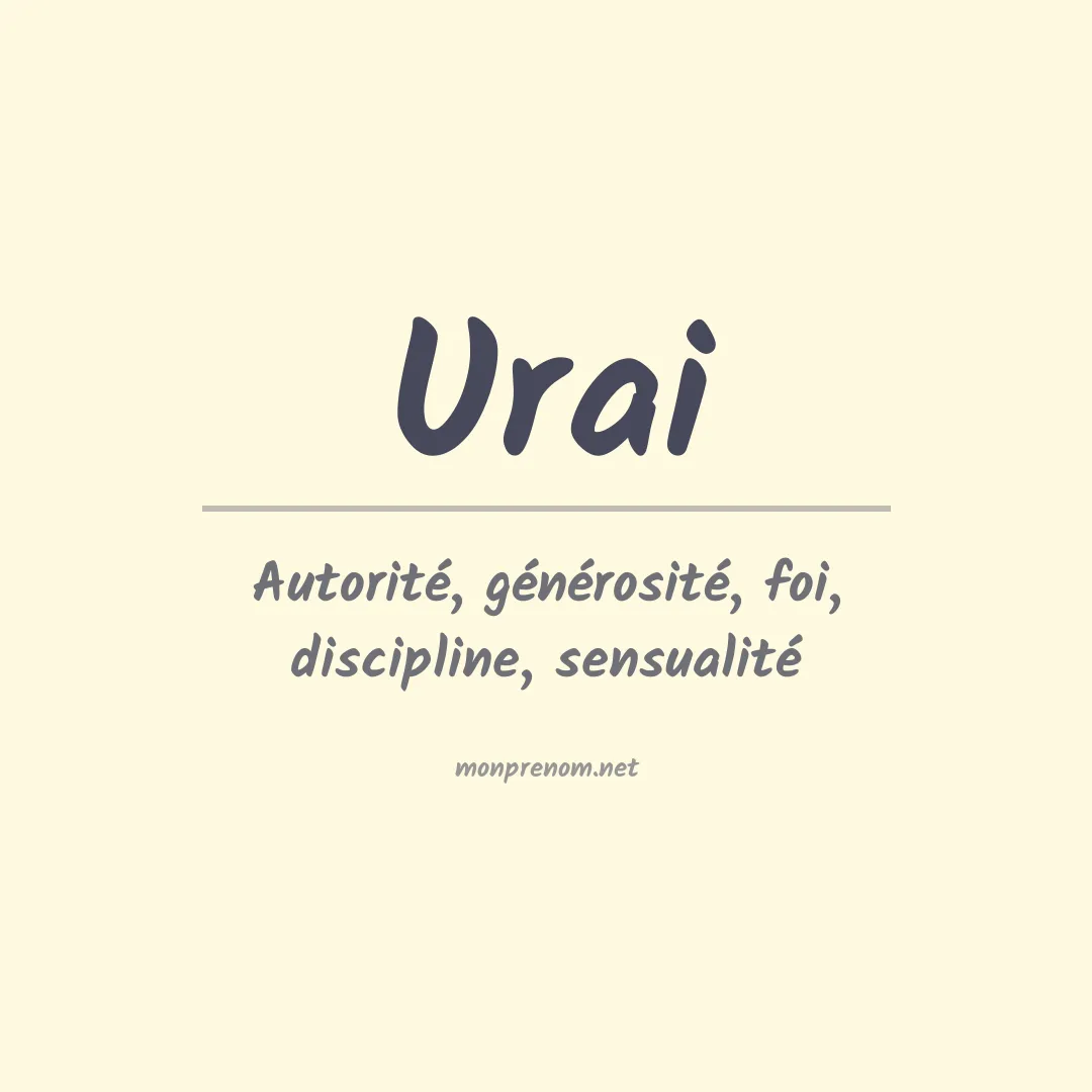 Prénom Urai