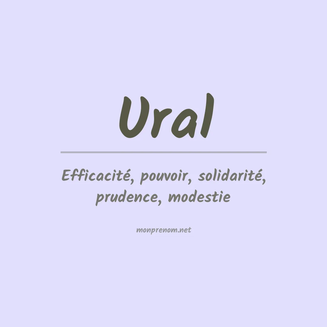 Signification du prénom Ural