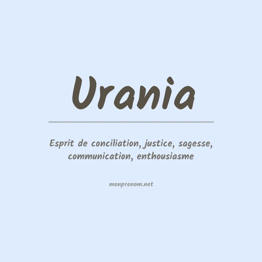 Signification du prénom Urania