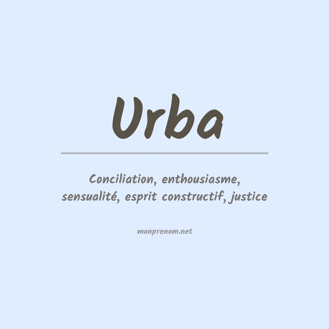 Signification du prénom Urba