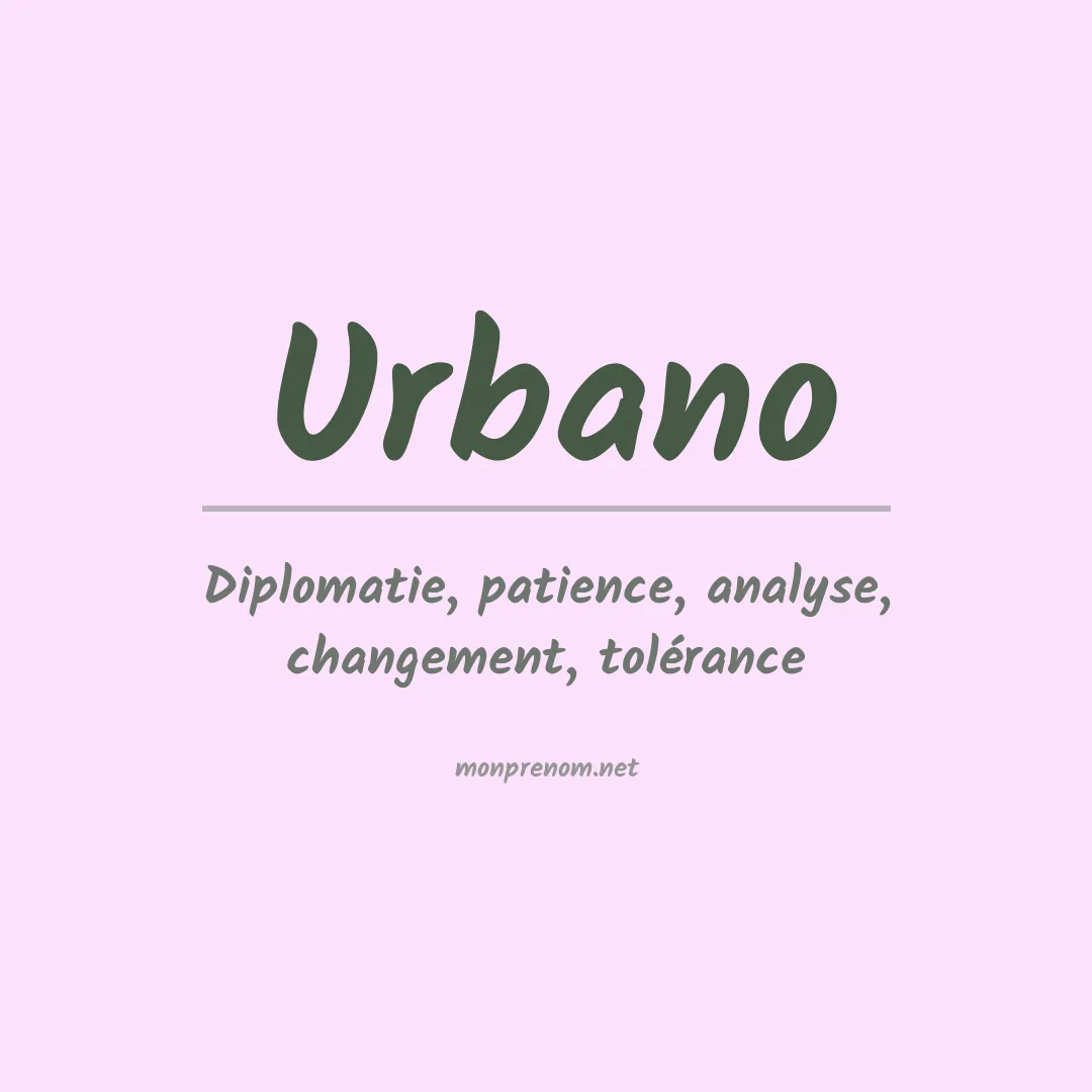Prénom Urbano