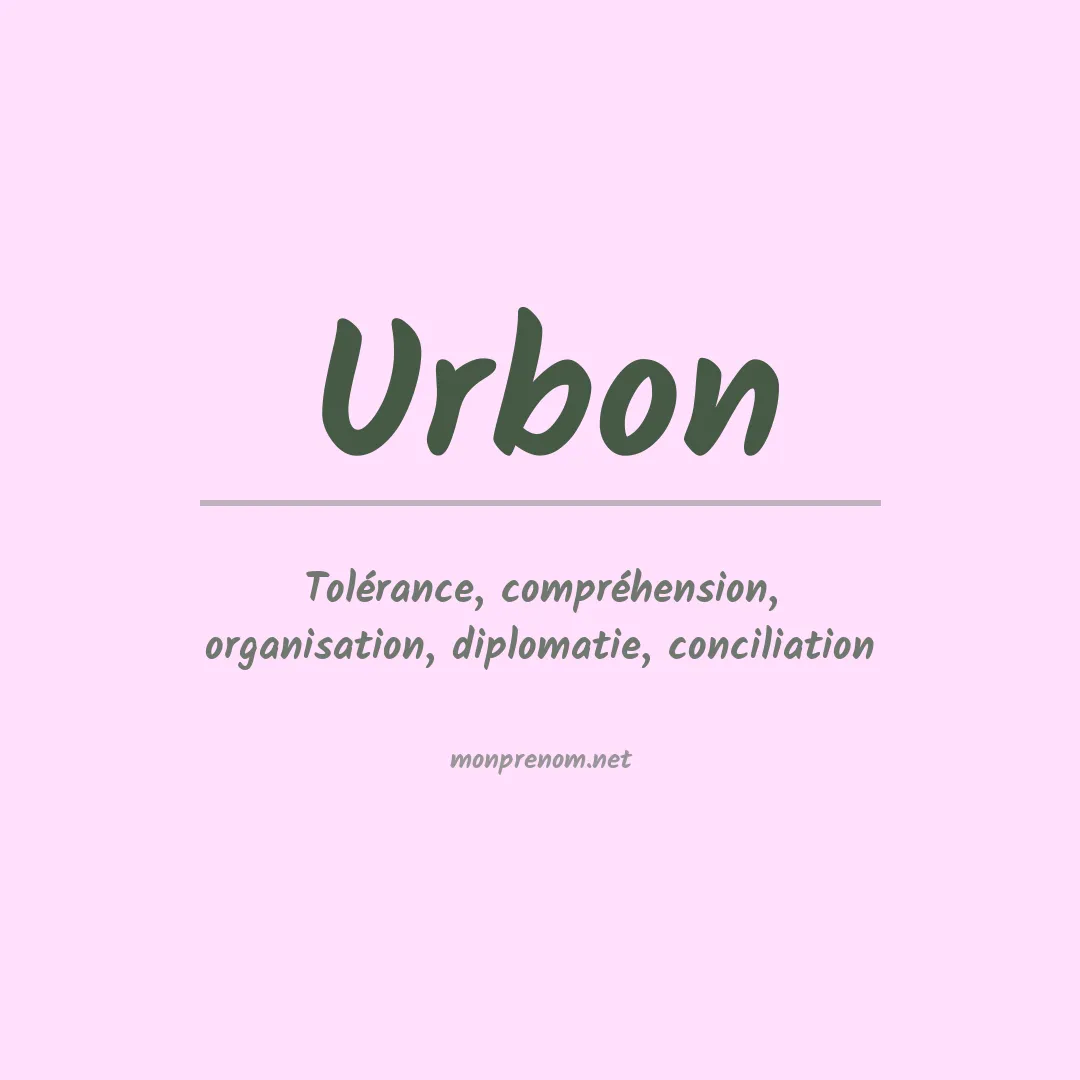 Prénom Urbon