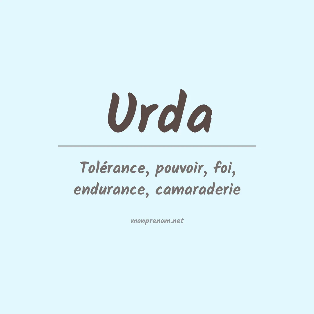Signification du prénom Urda
