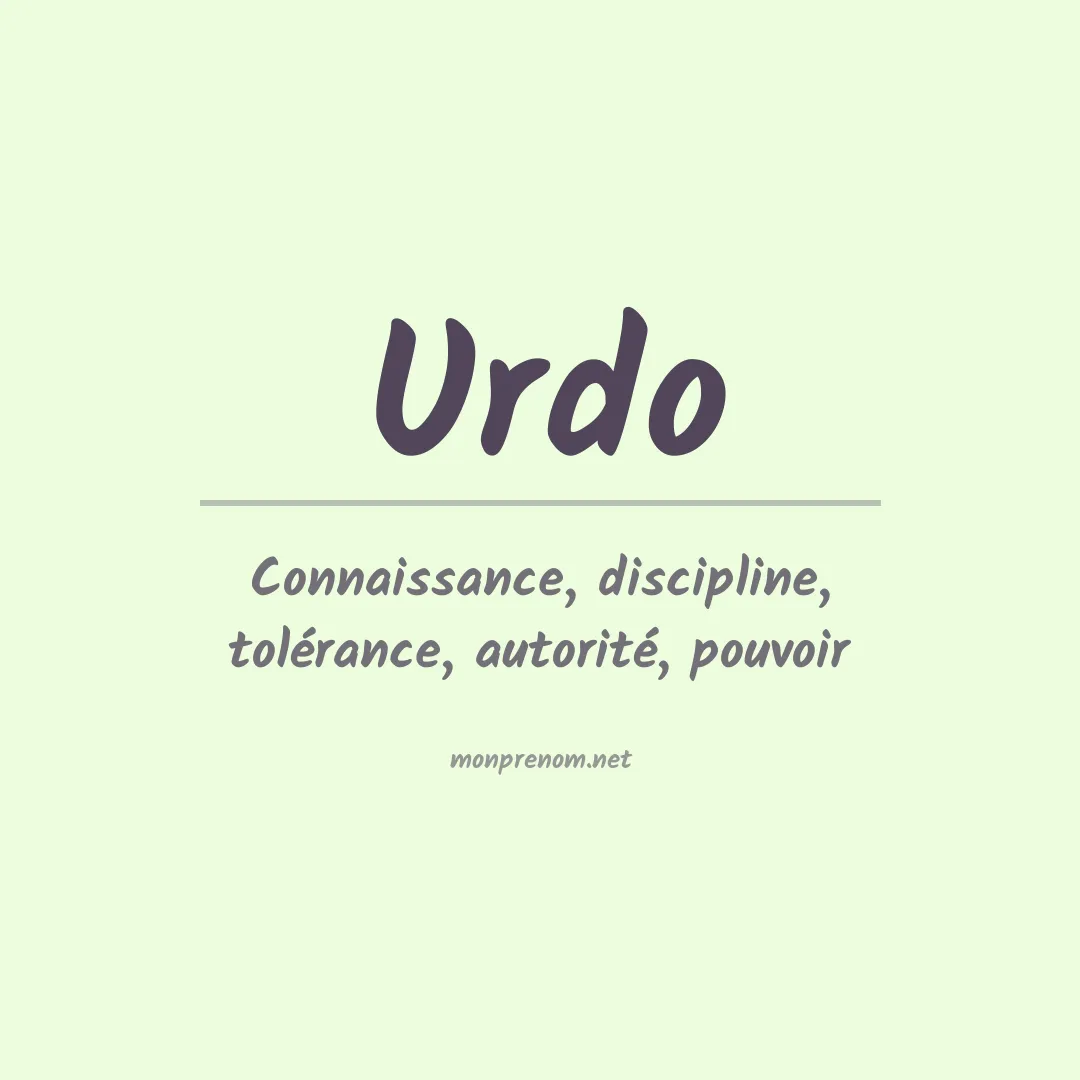 Signification du prénom Urdo