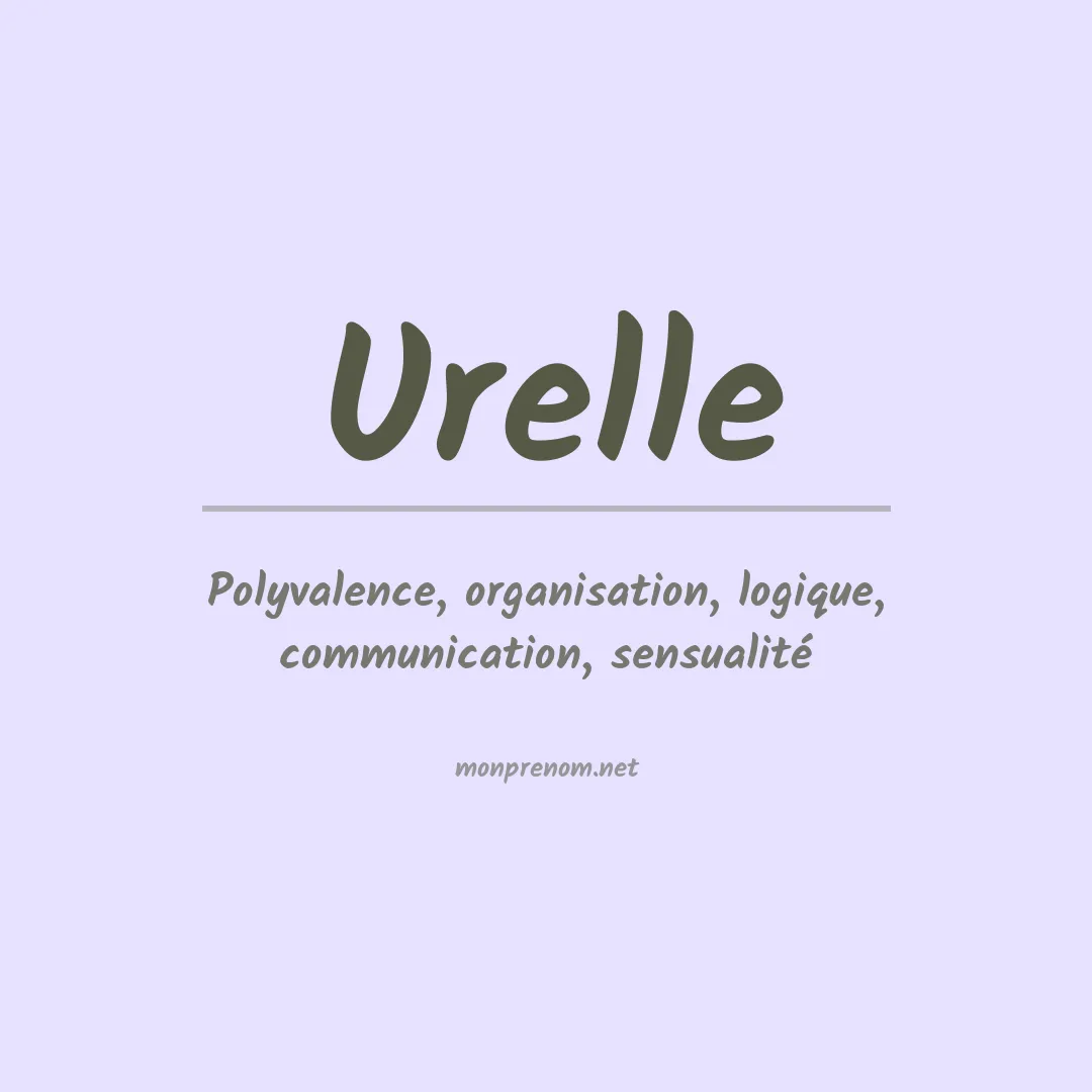 Signification du prénom Urelle