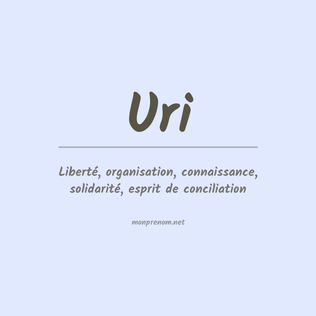 Signification du prénom Uri