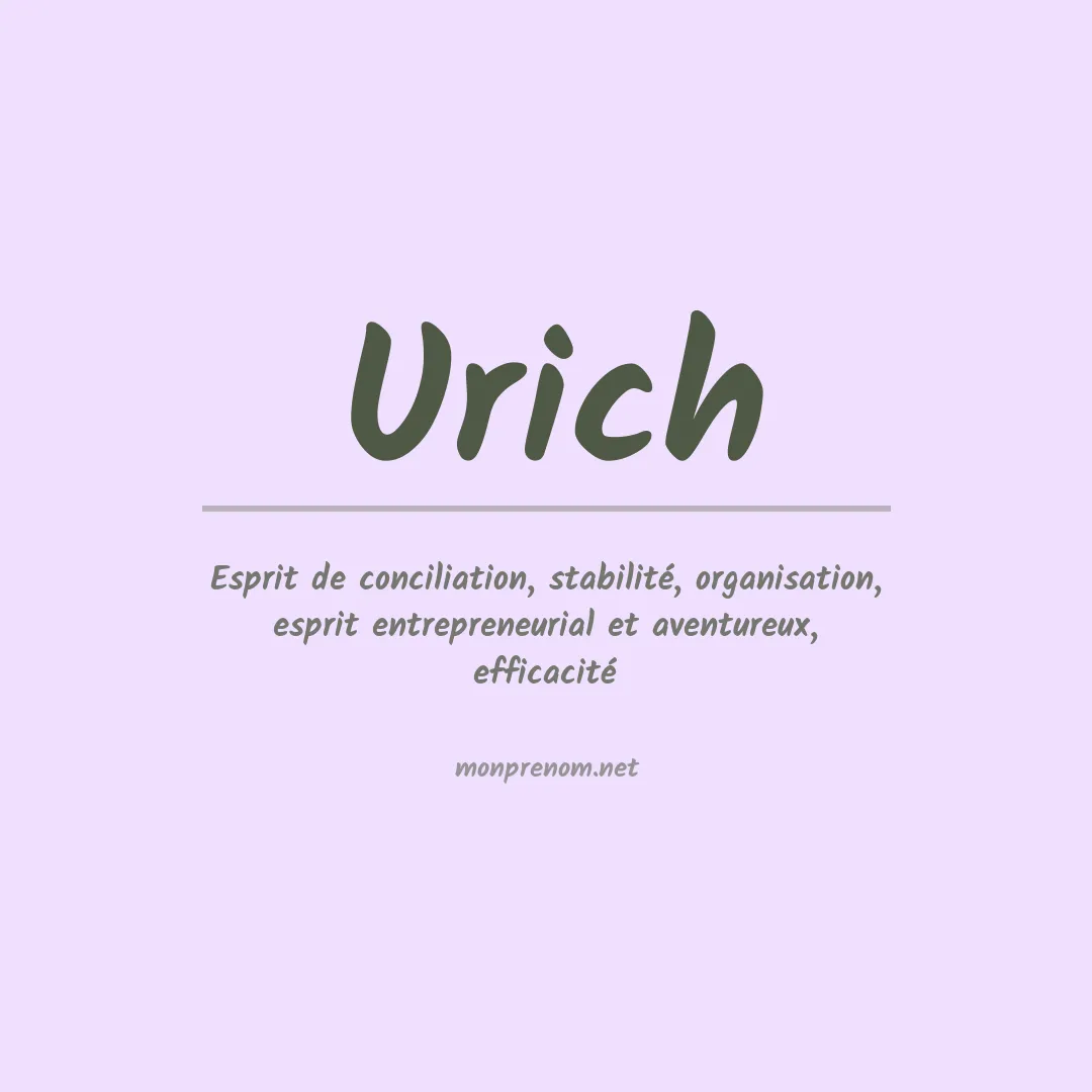 Prénom Urich