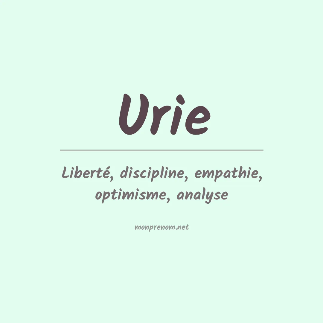 Prénom Urie