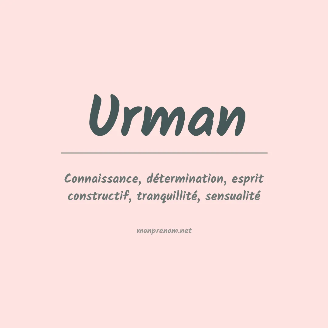 Prénom Urman