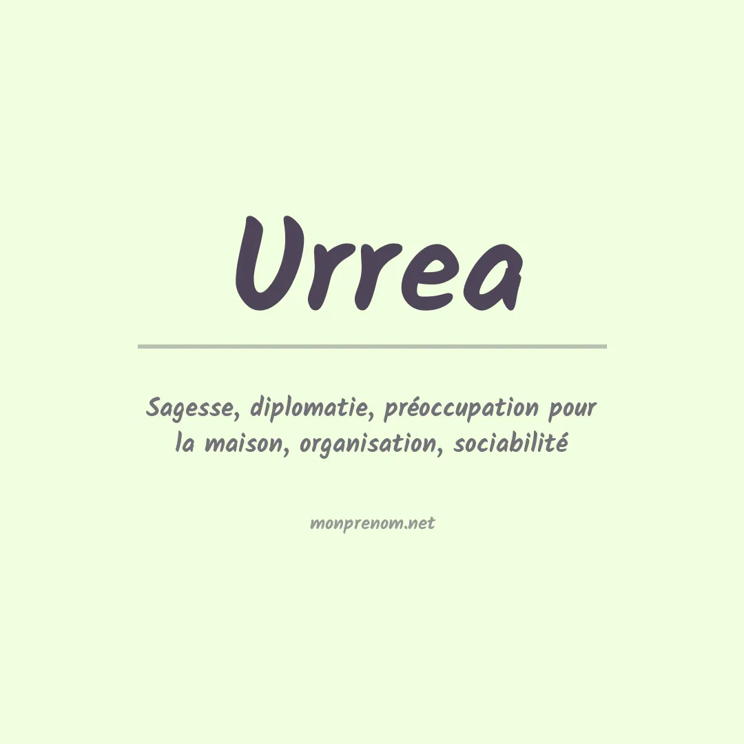 Signification du prénom Urrea