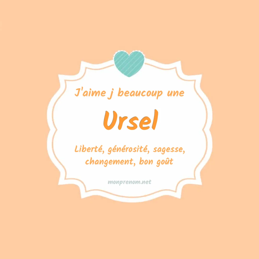 J'aime beaucoup Ursel