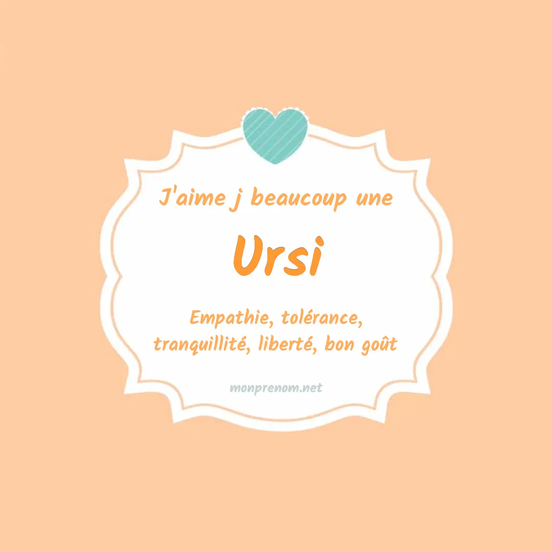 J'aime beaucoup Ursi