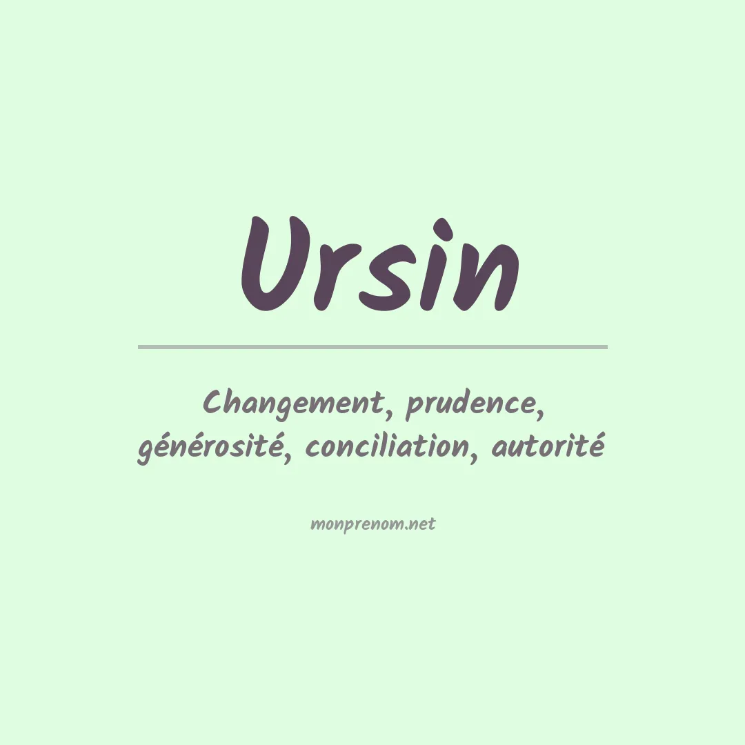 Prénom Ursin