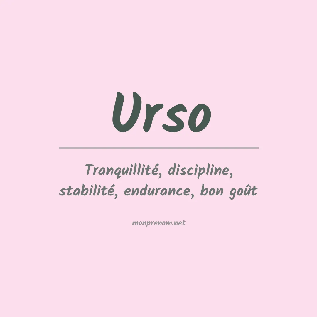 Prénom Urso