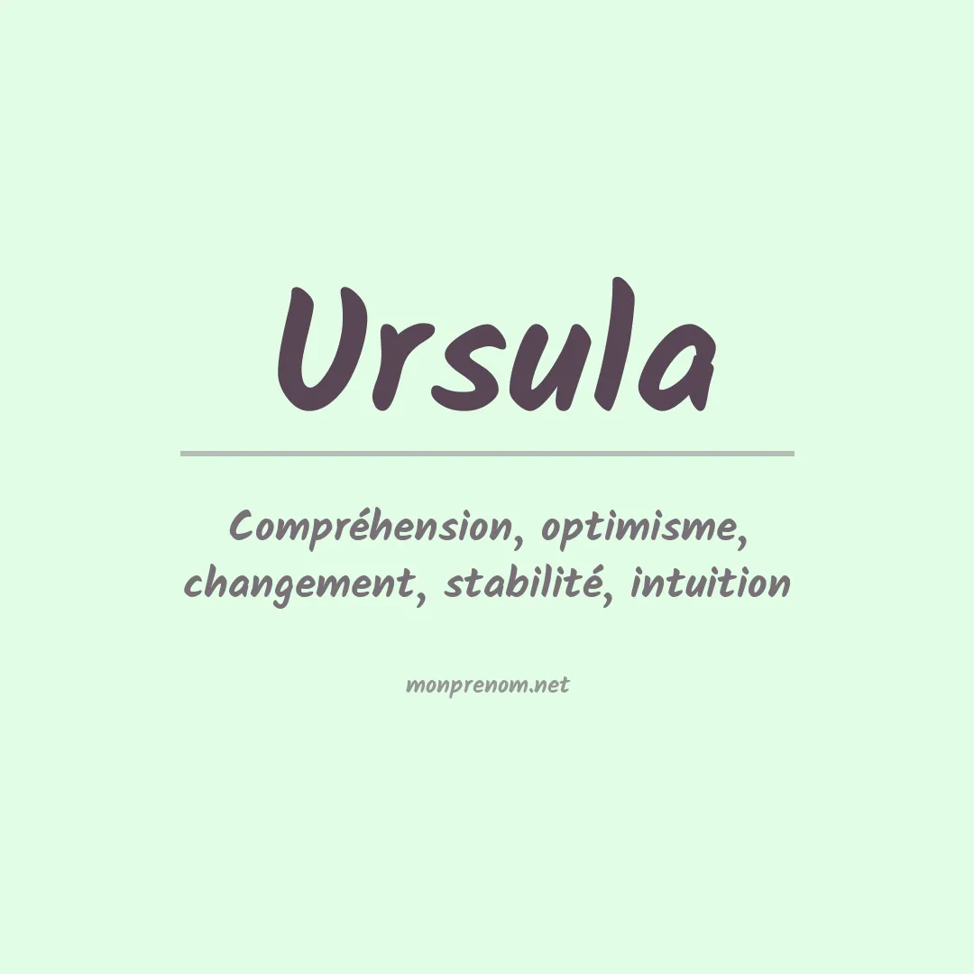 Prénom Ursula
