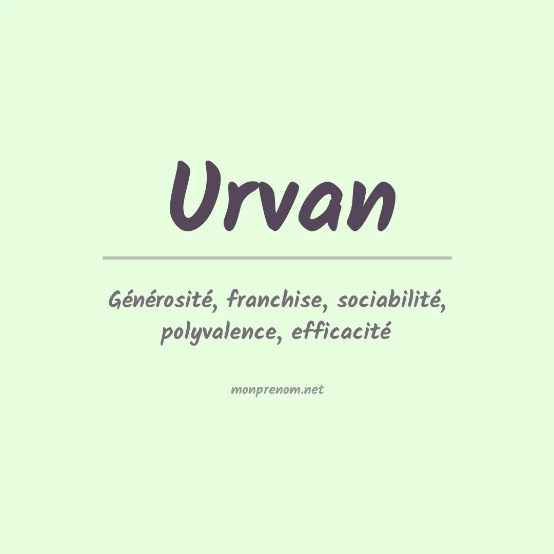 Prénom Urvan