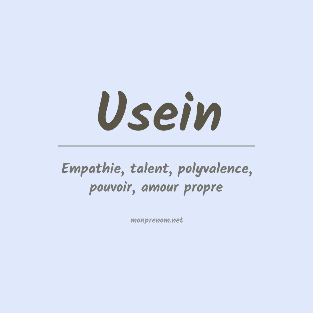 Signification du prénom Usein