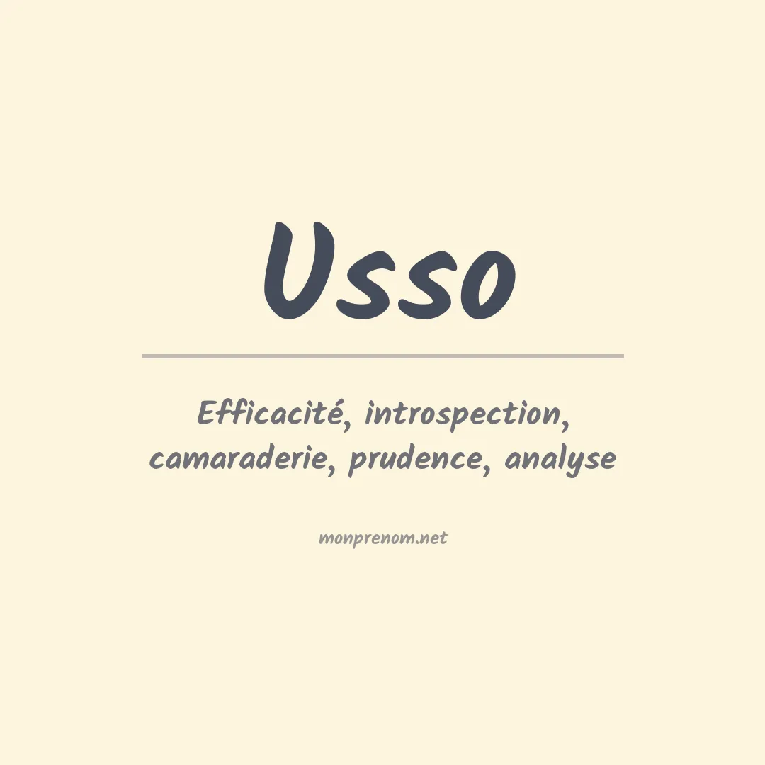 Signification du prénom Usso