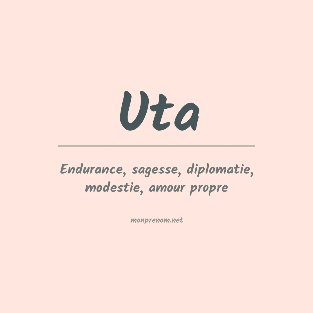 Prénom Uta