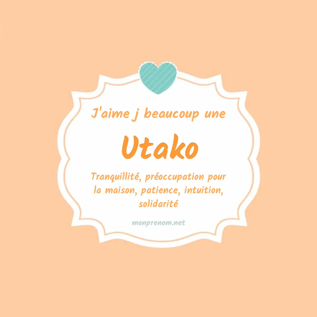 J'aime beaucoup Utako