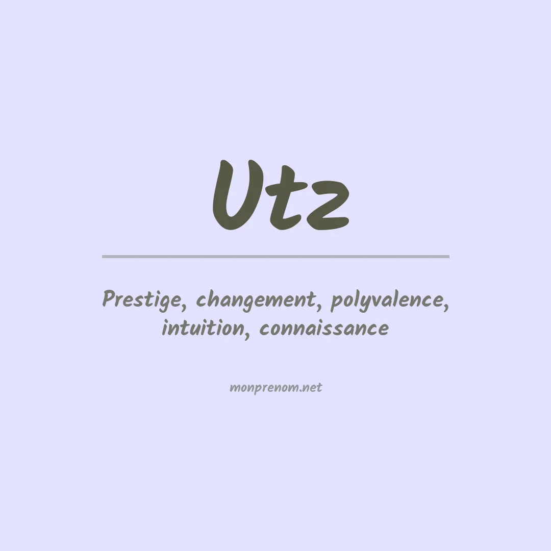 Prénom Utz