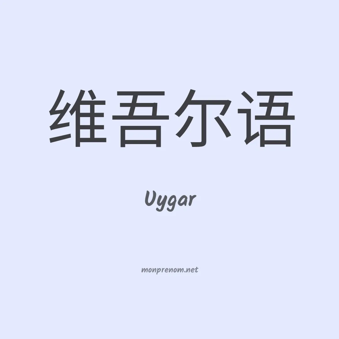 Uygar en chinois