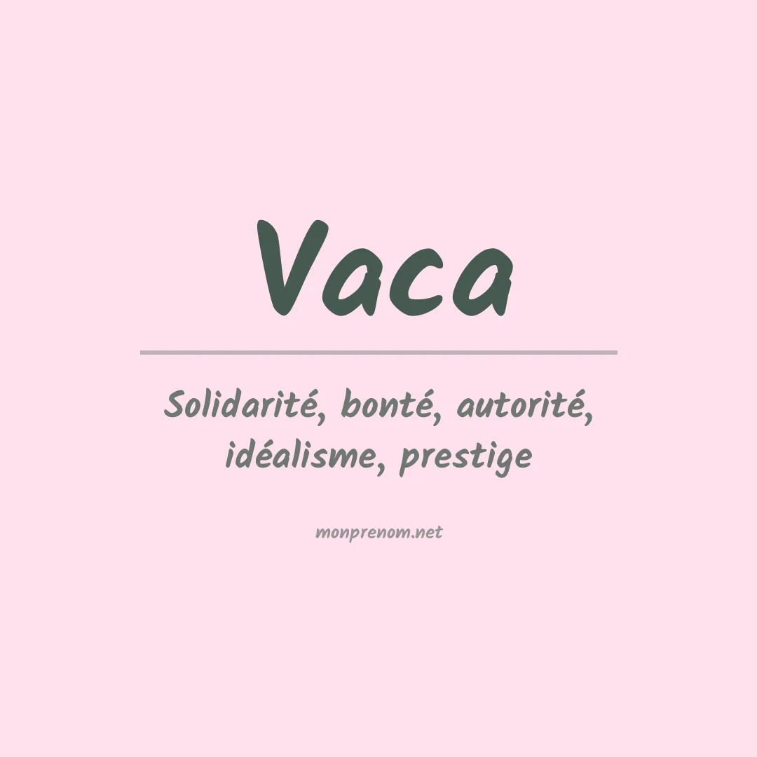Prénom Vaca