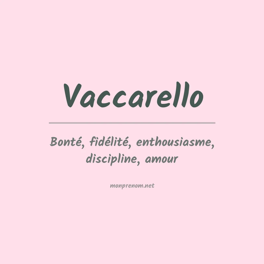 Prénom Vaccarello