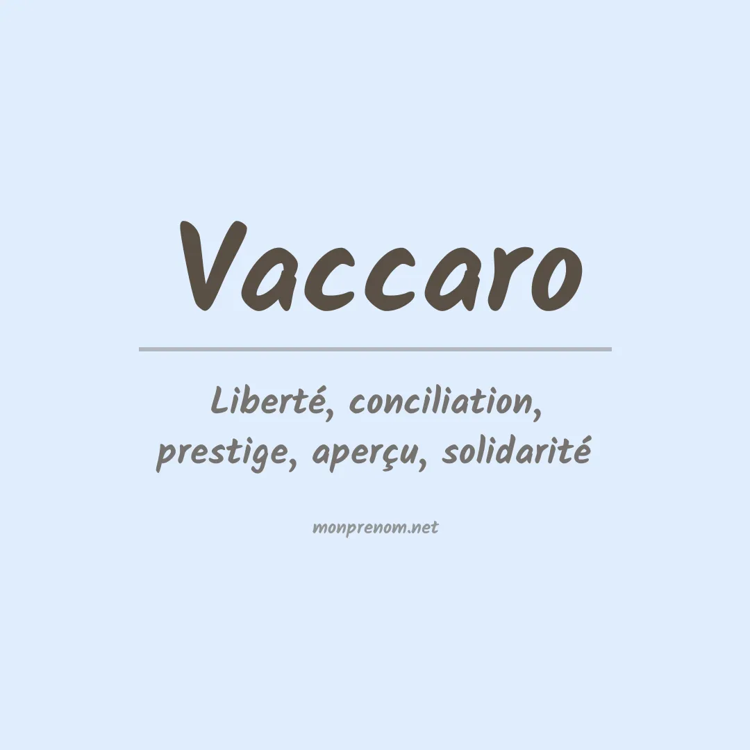 Prénom Vaccaro