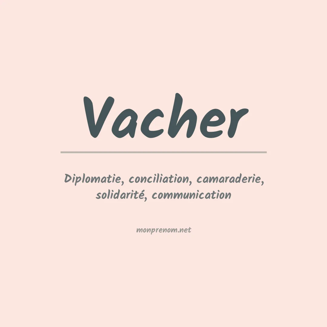 Prénom Vacher