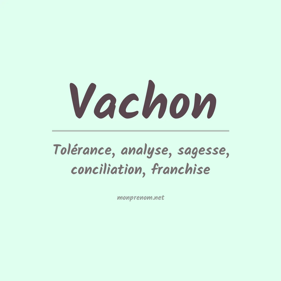 Prénom Vachon