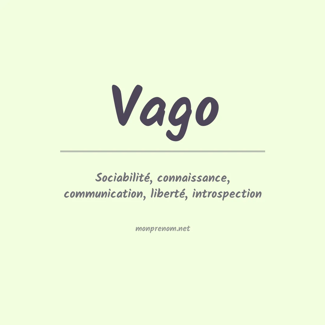 Prénom Vago