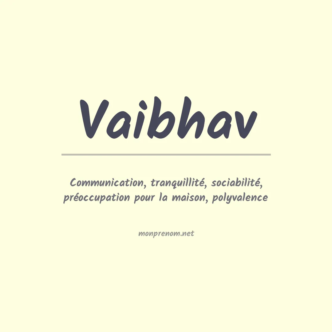 Prénom Vaibhav