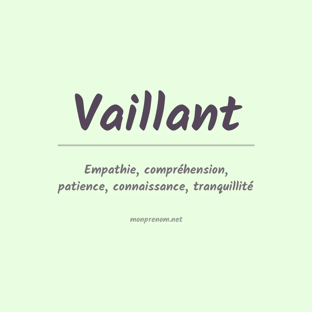 Prénom Vaillant