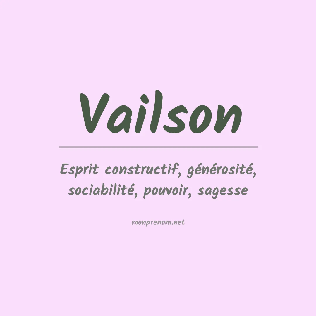 Prénom Vailson