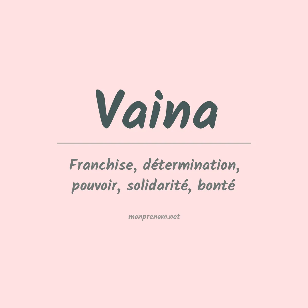 Prénom Vaina
