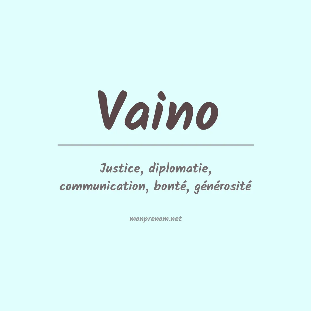 Prénom Vaino
