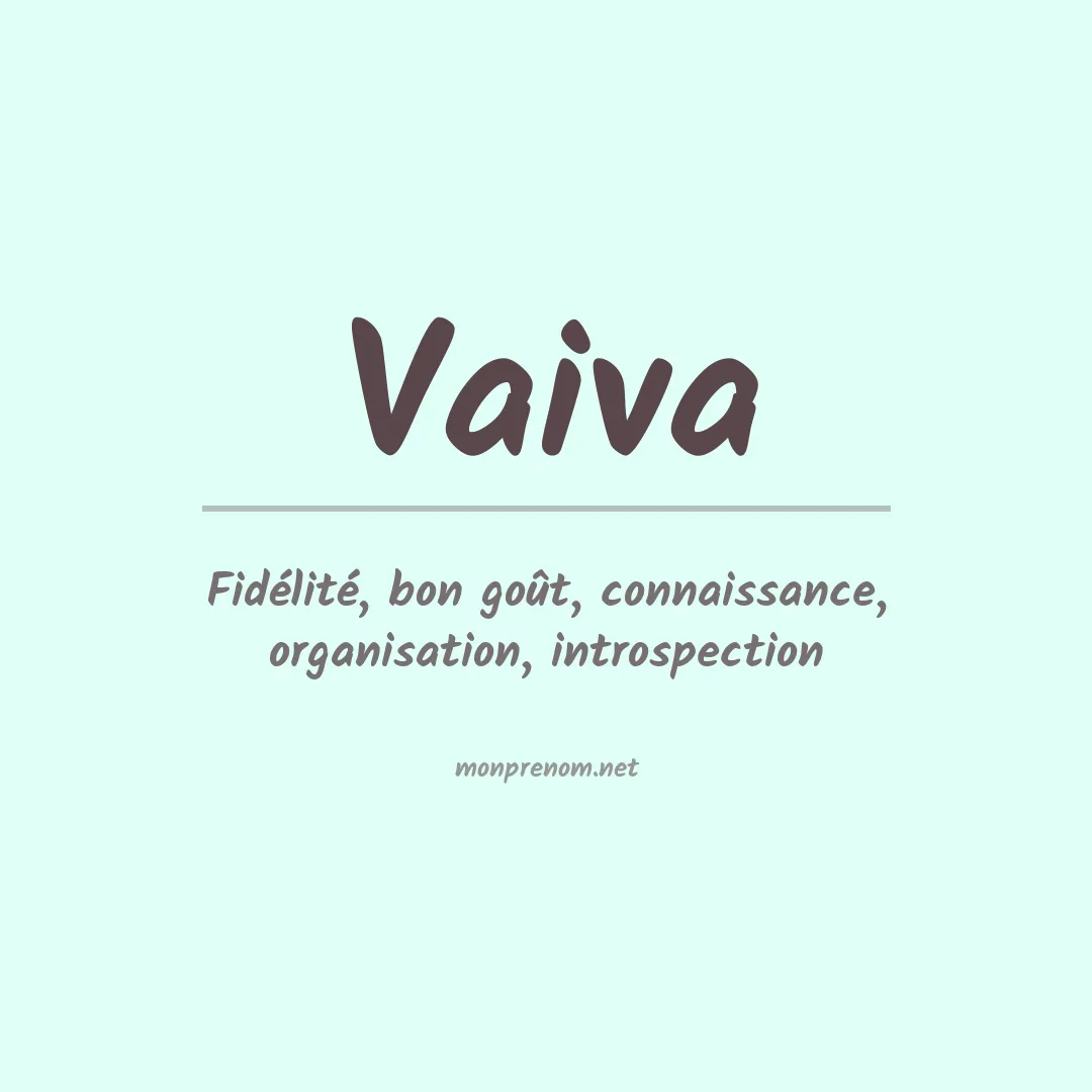 Signification du prénom Vaiva